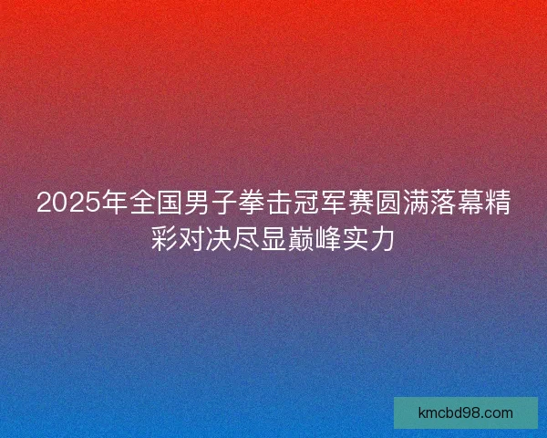 2025年全国男子拳击冠军赛圆满落幕精彩对决尽显巅峰实力